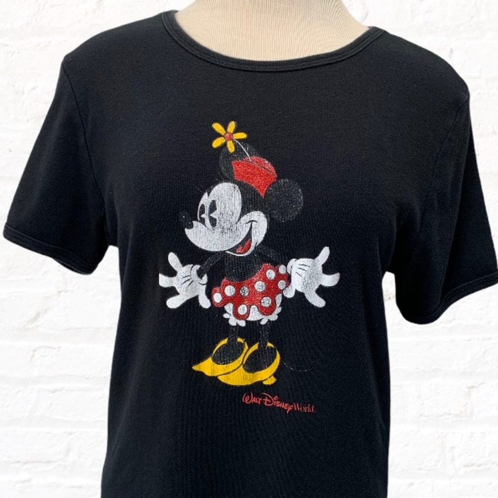 Vintage WALT DISNEY Minnie Mouse Black tshirt.